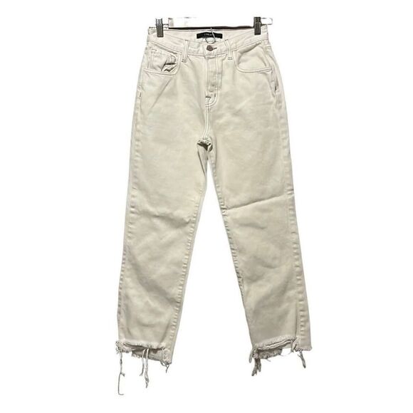 J Brand High-Rise Raw Hem Straight Leg Jeans‎ size 24 - Picture 1 of 8